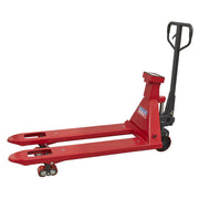 Sealey Pallet Truck with Scales 2000kg Capacity 1150 x 555mm PT1150SC Sealey - Dynamic Drive