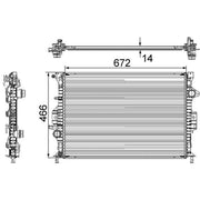 Mahle Engine Radiator CR 906 000S