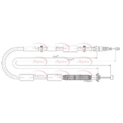 Apec Handbrake Cable Right Rear CAB1842