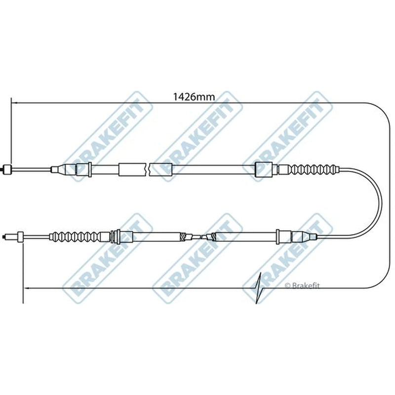 Apec Handbrake Cable Left Rear BBC3465