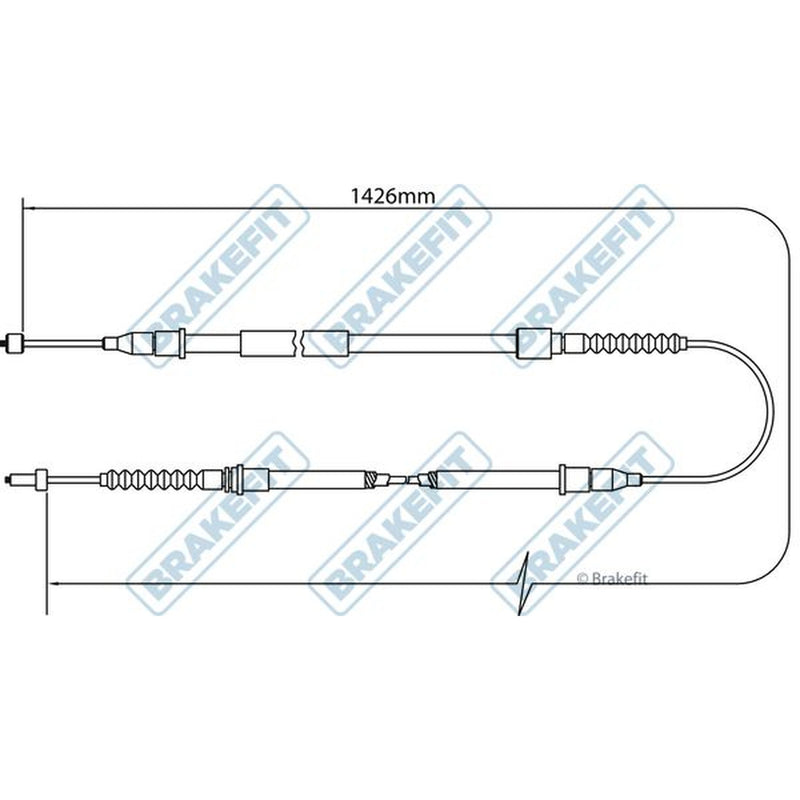 Apec Handbrake Cable Left Rear fits Opel Tigra Twintop 2004-2010 1.3 1.4 1.8