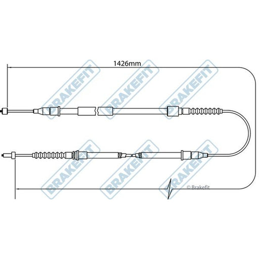 Apec Handbrake Cable Left Rear fits Opel Tigra Twintop 2004-2010 1.3 1.4 1.8
