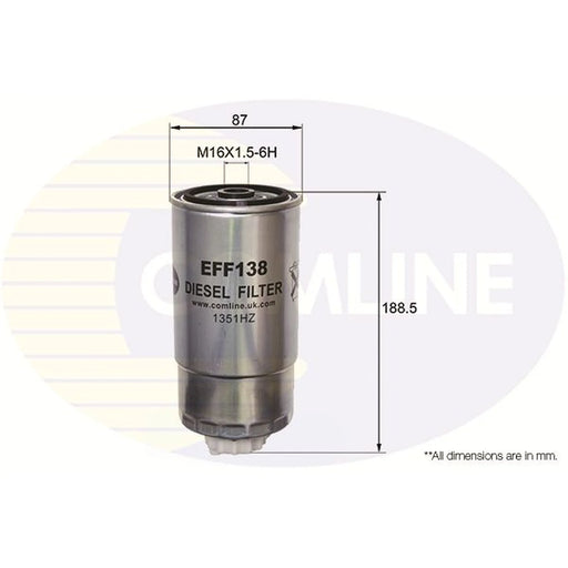 Comline Fuel Filter Element fits Iveco Daily III 1999-2007