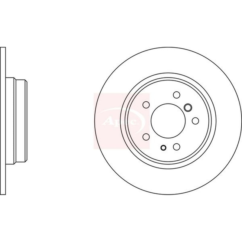 Apec Rear Brake Solid Discs & Pads fits BMW 7 1994-2001