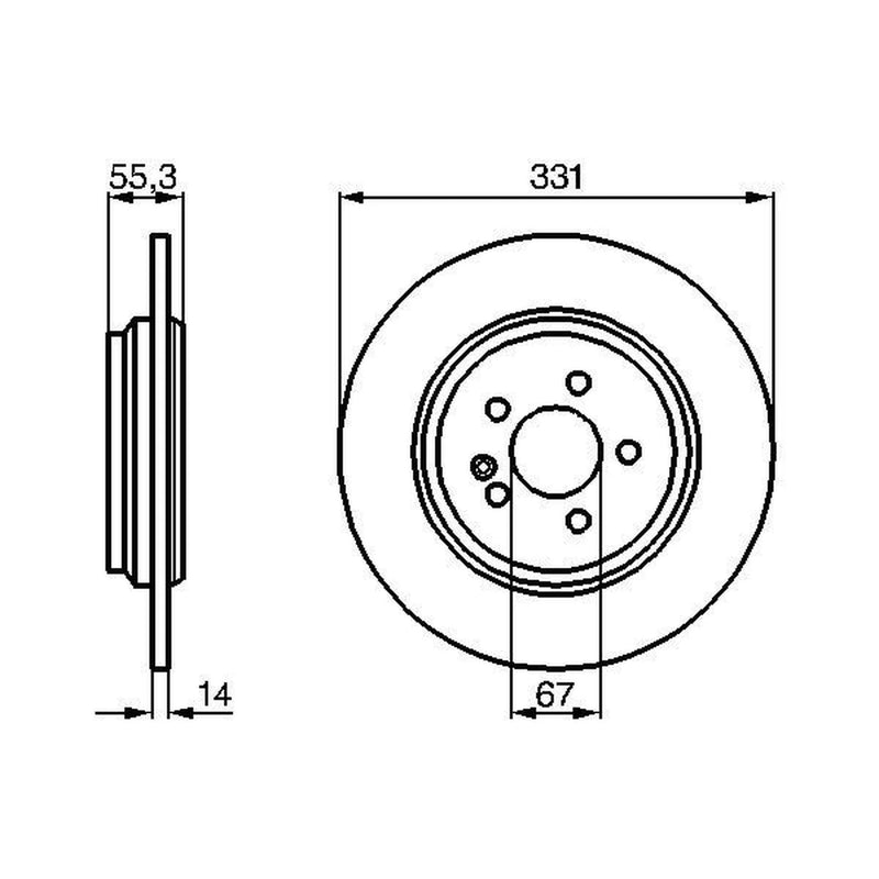 Bosch Front & Rear Brake Discs & Pads fits Mercedes-Benz M-Class 1998-2005