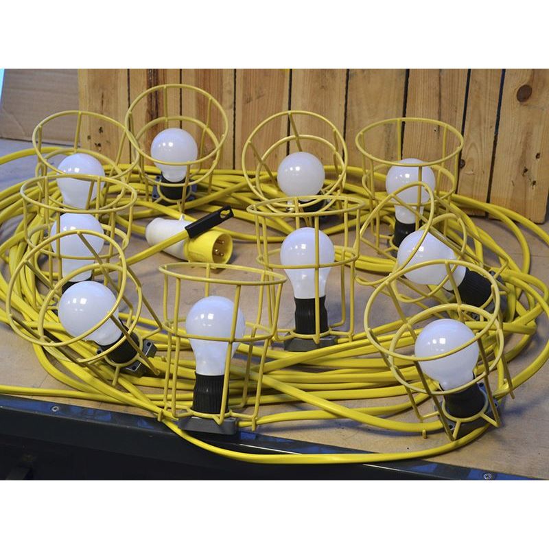 Faithfull Power Plus Festoon Lights 10 ES Bulbs 110V 22m Faithfull Power Plus - Dynamic Drive