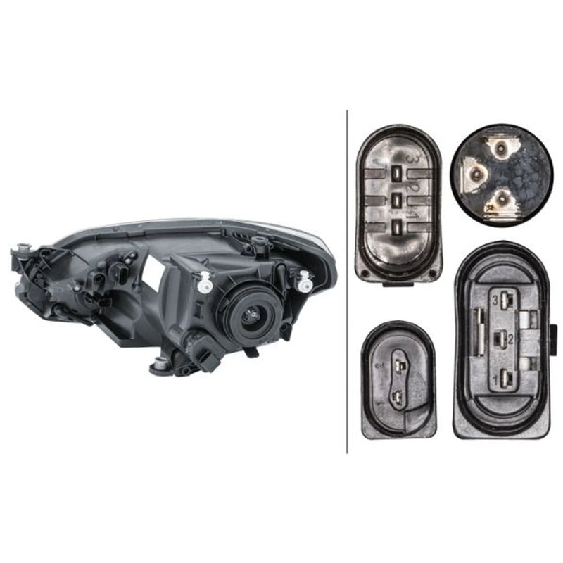 Hella Headlight Headlamp H4 Right fits VW Load Up! 2012-2020 1.0