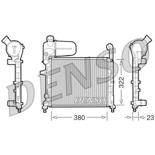 Denso Engine Radiator fits Fiat Tempra 1990-1996 1.4 1.6