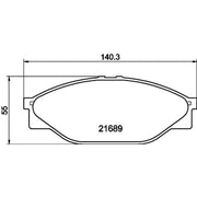 Mintex Front Brake Pad Set fits Toyota Hiace IV 1989-2004 2.0 2.4 2.8