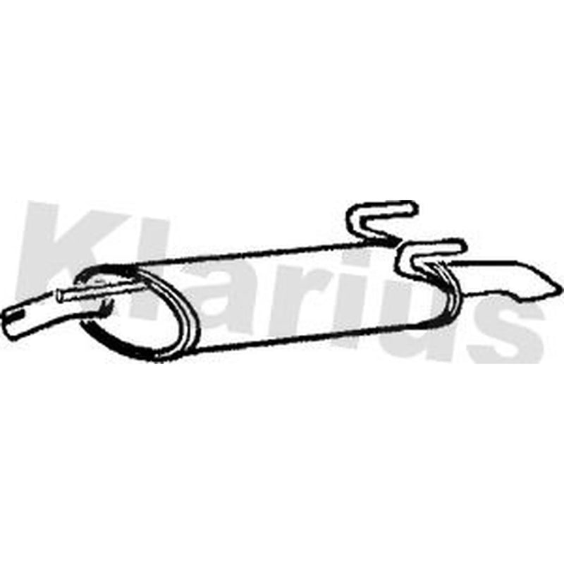Klarius Box With Tail Pipe Rear fits Opel Astra F 1991-1998 1.4 1.6