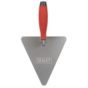 Sealey Stainless Steel Triangular Brick Trowel with Rubber Handle 180mm T1205 Sealey - Dynamic Drive