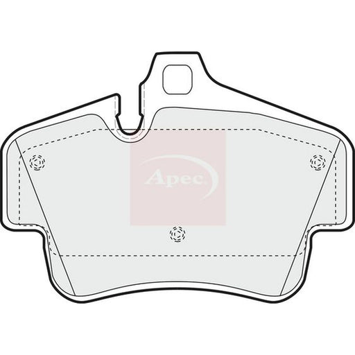 Apec Rear Brake Pad Set fits Porsche 718 Boxster 2016-2017 2.0 2.5