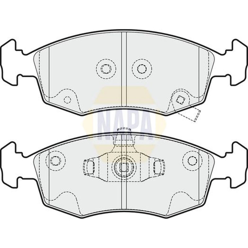 NAPA Front Brake Pad Set fits Fiat 500 C 2009 on 0.9