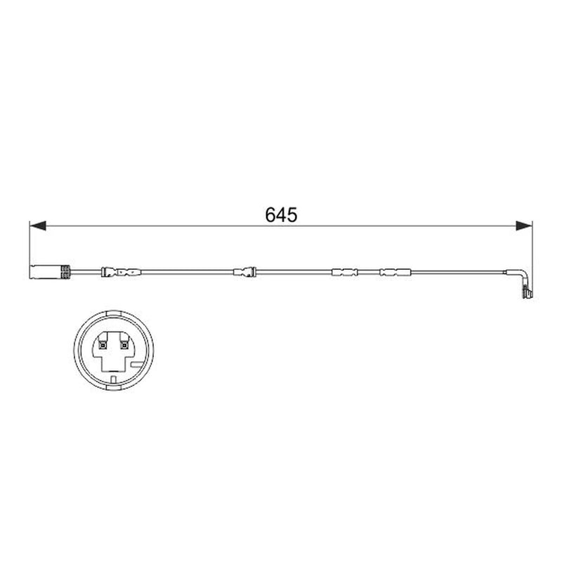 Bosch Brake Pad Wear Sensor Front fits BMW X1 2009-2015