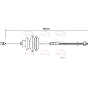 Apec Handbrake Cable Front fits Opel Corsa D 2006-2014 1.0 1.2 1.3 1.4 1.6 1.7