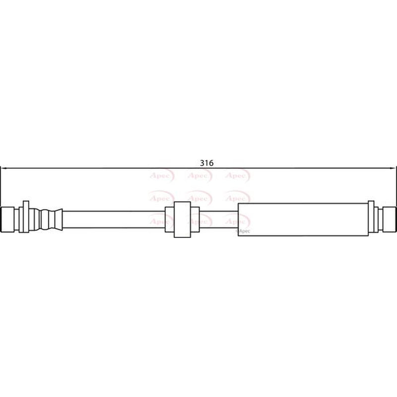 Apec Brake Hydraulic Hose Line Rear fits Land Rover Discovery III 2004-2009