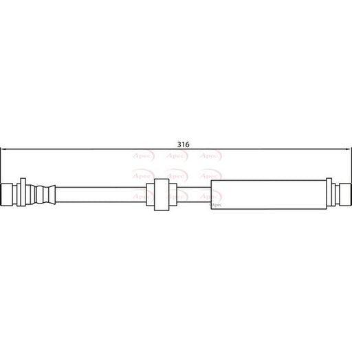 Apec Brake Hydraulic Hose Line Rear fits Land Rover Discovery III 2004-2009