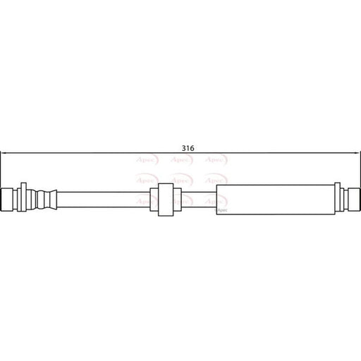 Apec Brake Hydraulic Hose Line inner HOS4150