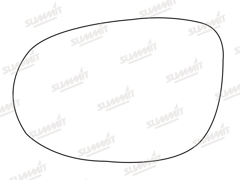 Summit Stick-On Standard Mirror Glass fits Ford Ka 09 on LHS Summit - Bars 4 Cars