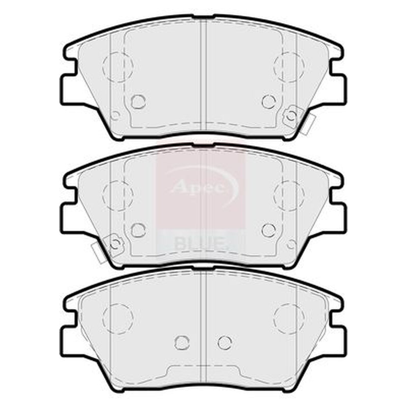 Apec Front Brake Pad Set fits Ssangyong Tivoli 2015 on 1.6