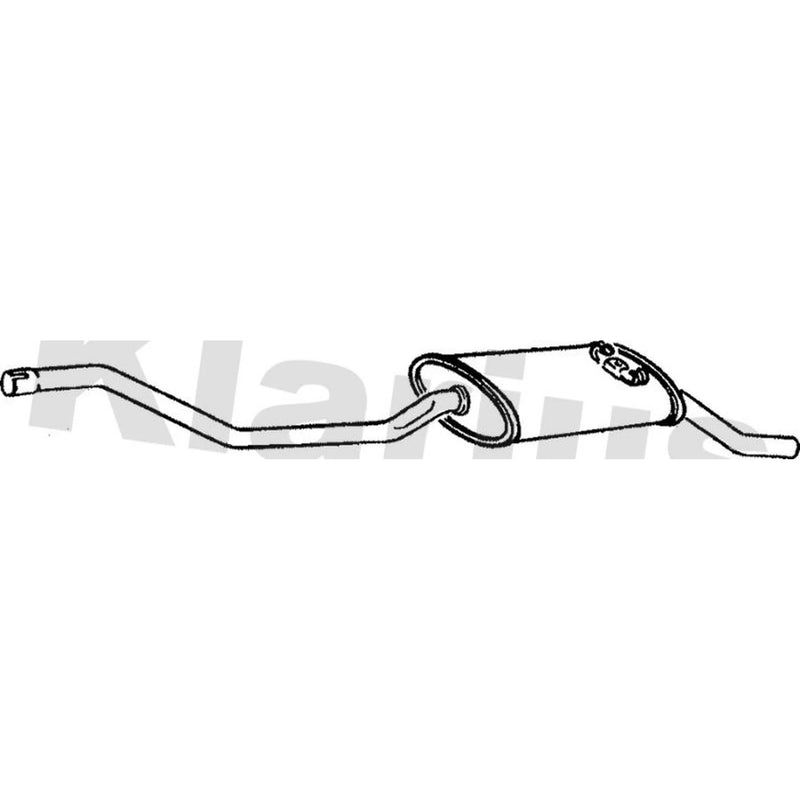 Klarius Box With Tail Pipe Rear fits VW Polo 1982-1994 1.0 1.3