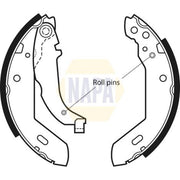 NAPA Brake Shoe Set Axle Kit fits Citroën Xsara 1997-2005 1.4 1.6 1.8 1.9