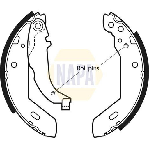 NAPA Brake Shoe Set Axle Kit fits Citroën Xsara 1997-2005 1.4 1.6 1.8 1.9