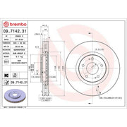 Brembo Front Brake Discs & Pads fits Mitsubishi Lancer 1999-2001