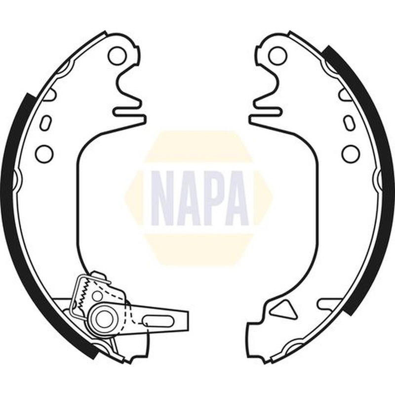 NAPA Brake Shoe Set Axle Kit fits Citroën Ax 1986-1998 1.4