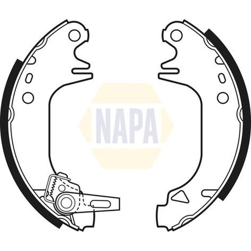 NAPA Brake Shoe Set Axle Kit fits Citroën Ax 1986-1998 1.4