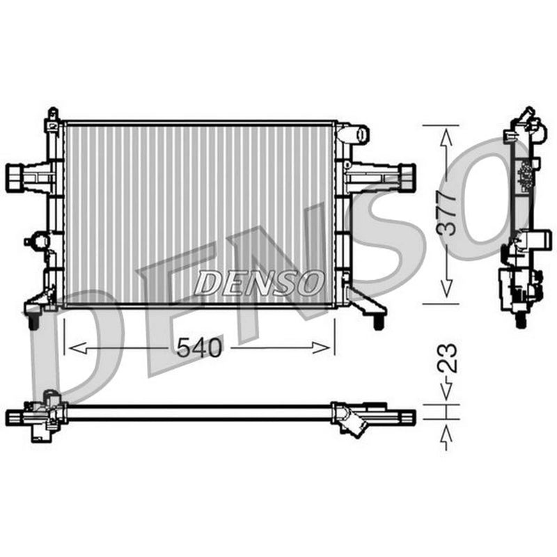 Denso Engine Radiator fits Opel Astra F 1996-1998 1.4