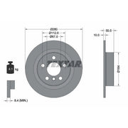 Textar 2 x Solid Rear Brake Discs 92274603-x2