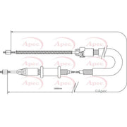 Apec Handbrake Cable Right Rear fits Renault Kangoo 2001-2018 1.2 1.5 1.6 1.9