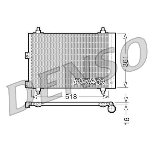 Denso Air Conditioning Condenser fits Citroën Berlingo First 2005-2011 1.6