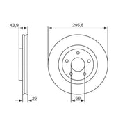 Bosch Front Brake Vented Discs & Pads fits Nissan Juke 2010-2019 1.6