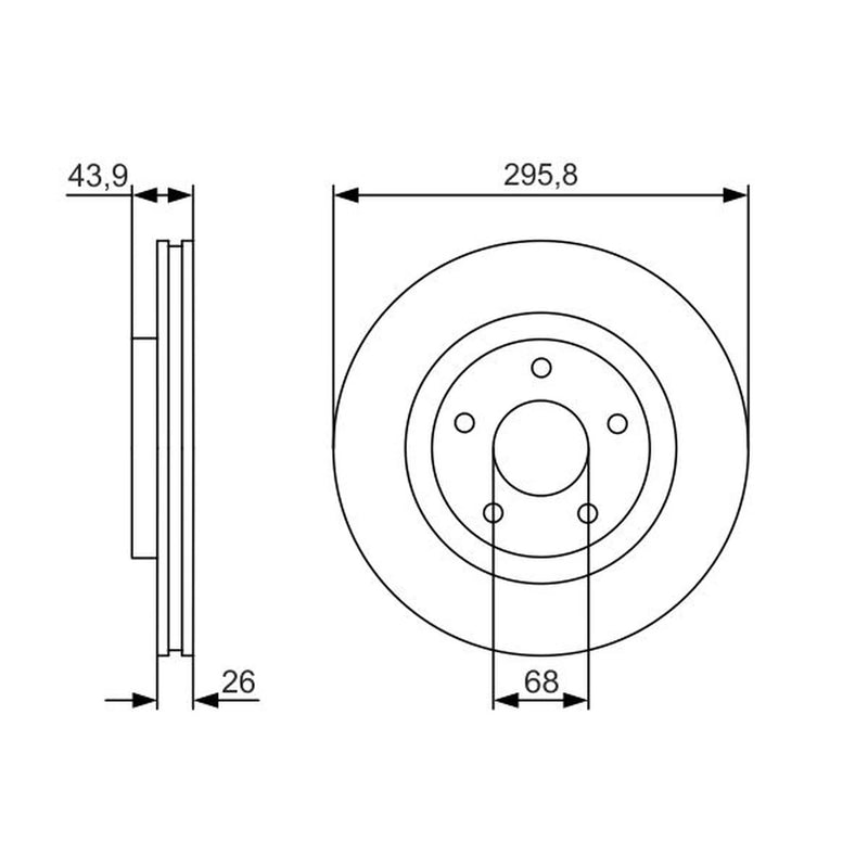 Bosch Front Brake Vented Discs & Pads fits Nissan Juke 2010-2019 1.6