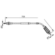 Bosch Handbrake Cable Right Rear fits Volvo S80 II 2006-2016