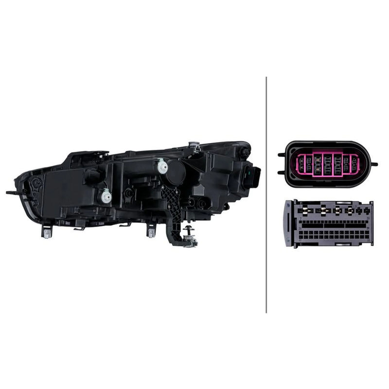Hella Headlight Headlamp LED Right 1LX 016 810-941