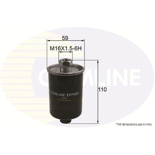 Comline Fuel Filter Element fits Buick Skylark 1989-1991 3.3