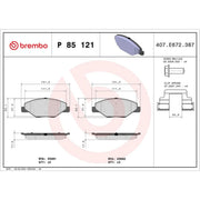 Brembo 4 x Front Brake Pad Set fits Skoda Fabia II 2011-2014 1.2