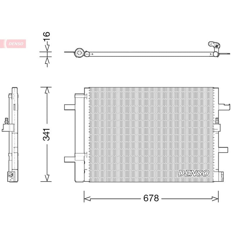 Denso Air Conditioning Condenser fits Audi A4 Allroad B8 2009-2016 2.0