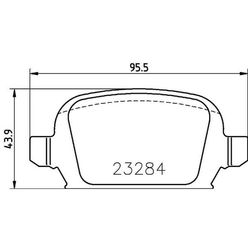 DON Rear Brake Pad Set fits Opel Corsa C 2000-2009 1.4 1.8