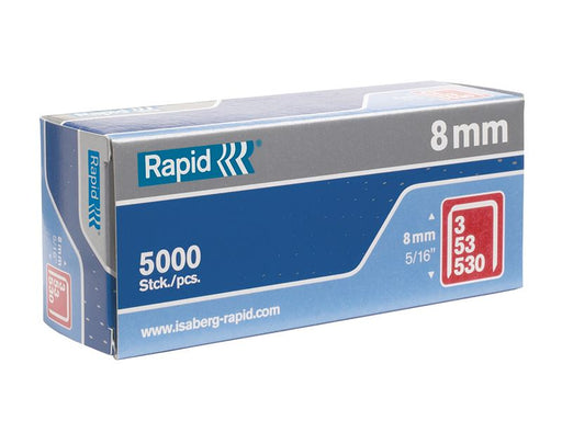 Rapid 53/8B 8mm Galvanised Staples (Box 5000) Rapid - Dynamic Drive