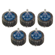 Sealey 50 x 25mm Abrasive Flap Wheel on 6mm Shaft Assorted Grit - Pack of 5 Sealey - Dynamic Drive