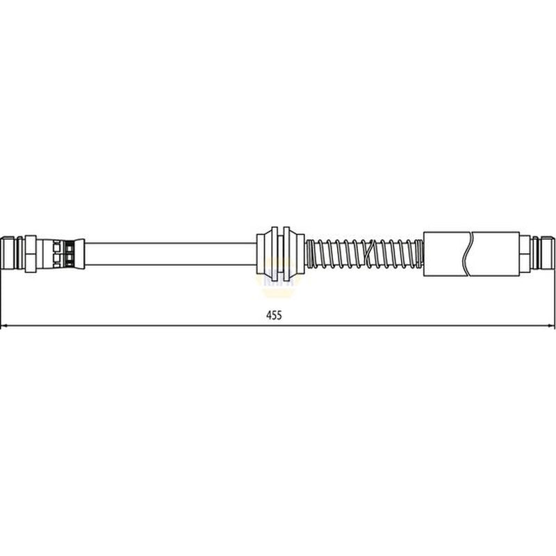 NAPA Brake Hydraulic Hose Line Rear fits VW Caddy III 2004-2015 1.6 1.9 2.0