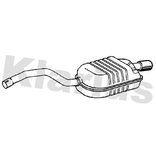 Klarius Box With Tail Pipe Rear fits Volvo V70 III 2007-2015 1.6 2.0 2.4