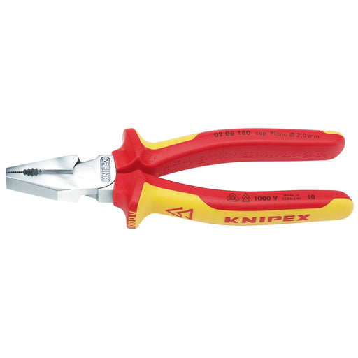 Draper Knipex 02 06 180 Fully Insulated High Leverage Combination Pliers, 180mm Draper - Dynamic Drive