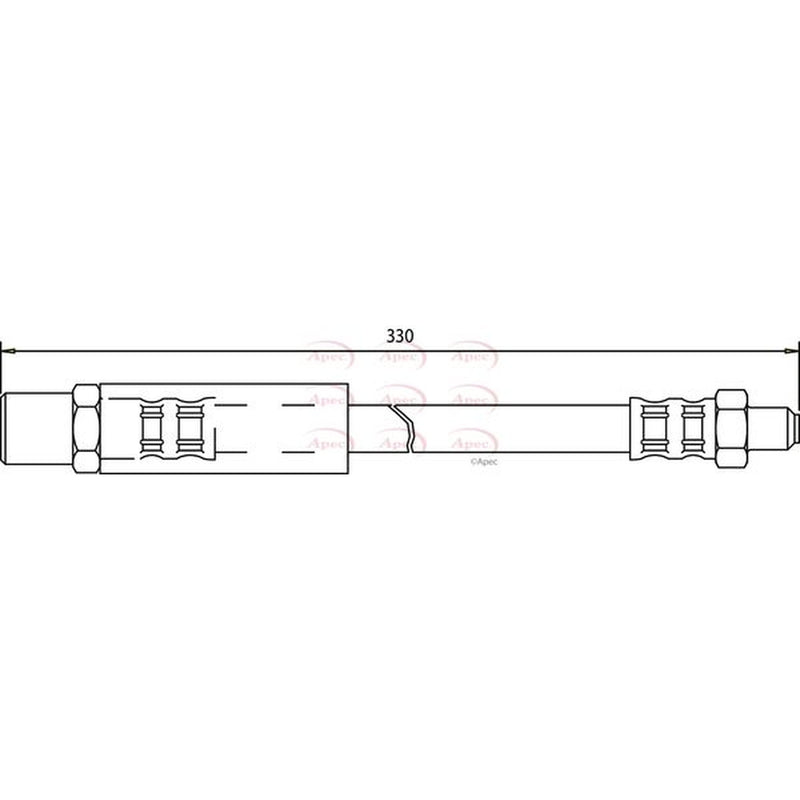 Apec Brake Hydraulic Hose Line Front fits Austin Mini 1961-1967