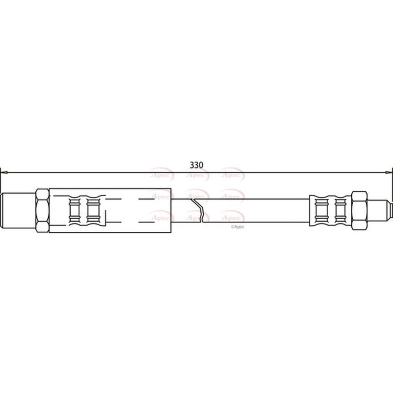 Apec Brake Hydraulic Hose Line Front HOS3111
