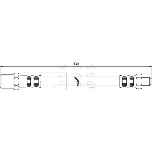 Apec Brake Hydraulic Hose Line Front fits Austin Mini 1961-1967